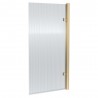 Brushed Brass Fluted Bath Screen 830mm(w) x 1520mm(h) - 8mm Glass