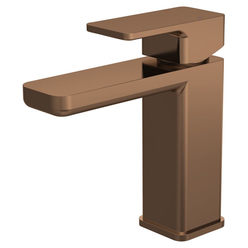 Windon Mono Basin Mixer with Push Button Waste - Brushed Bronze