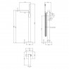 Windon Freestanding Bath Shower Mixer with Kit - Brushed Bronze - Technical Drawing