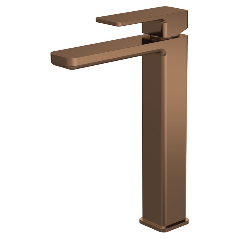 Windon High Rise Mono Basin Mixer - Brushed Bronze