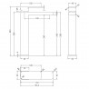 Windon High Rise Mono Basin Mixer - Brushed Bronze - Technical Drawing