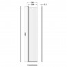 300mm (w) x 1850mm (h) Fluted Hinged Return  Screen - Brushed Pewter - Technical Drawing