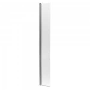 300mm (w) x 1850mm (h) Hinged Return Screen - Brushed Pewter