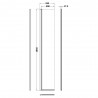 300mm (w) x 1850mm (h) Hinged Return Screen - Brushed Pewter - Technical Drawing