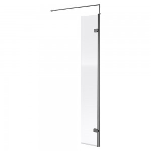 300mm (w) x 1850mm (h) Return Swing Screen - Brushed Pewter