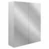 Kobe 600mm(w) 2 Door Mirrored Wall Unit - Satin White Ash