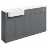 Kobe 1542mm (W) x 900mm (H) x 421mm (D)  Basin WC & 1 Drawer 1 Door Unit Pack - Grey Ash