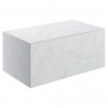 Kenzo 800mm (W) x 345mm (H) x 460mm (D) Wall Hung Storage Drawer - White Marble