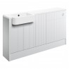 Kagoshima 1542mm (W) x 900mm (H) x 421mm (D) Basin WC & 1 Door Unit Pack - Matt White