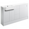 Kagoshima 1542mm (W) x 900mm (H) x 421mm (D) Basin WC & 3 Drawer Unit Pack - Matt White