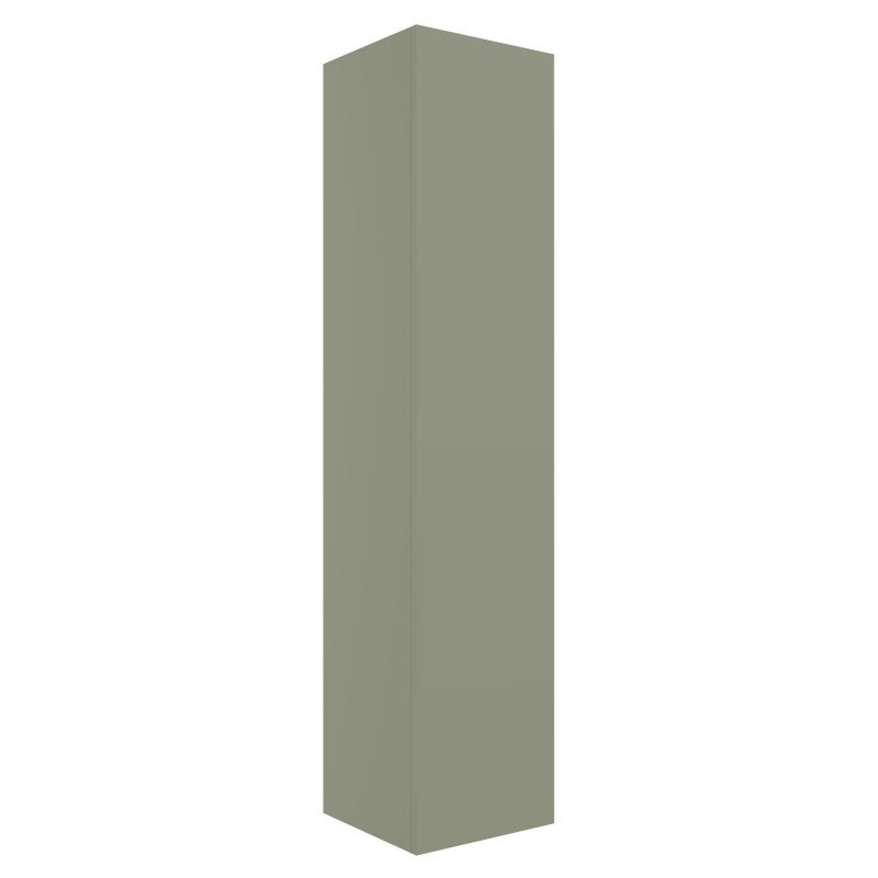 Yamagata 350mm (W) x 1600mm (H) x 350mm (D) Wall Hung 1 Door Tall Unit - Matt Olive Green