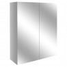 Tokyo 600mm(w) Mirrored Bathroom Cabinet - Light Grey Gloss