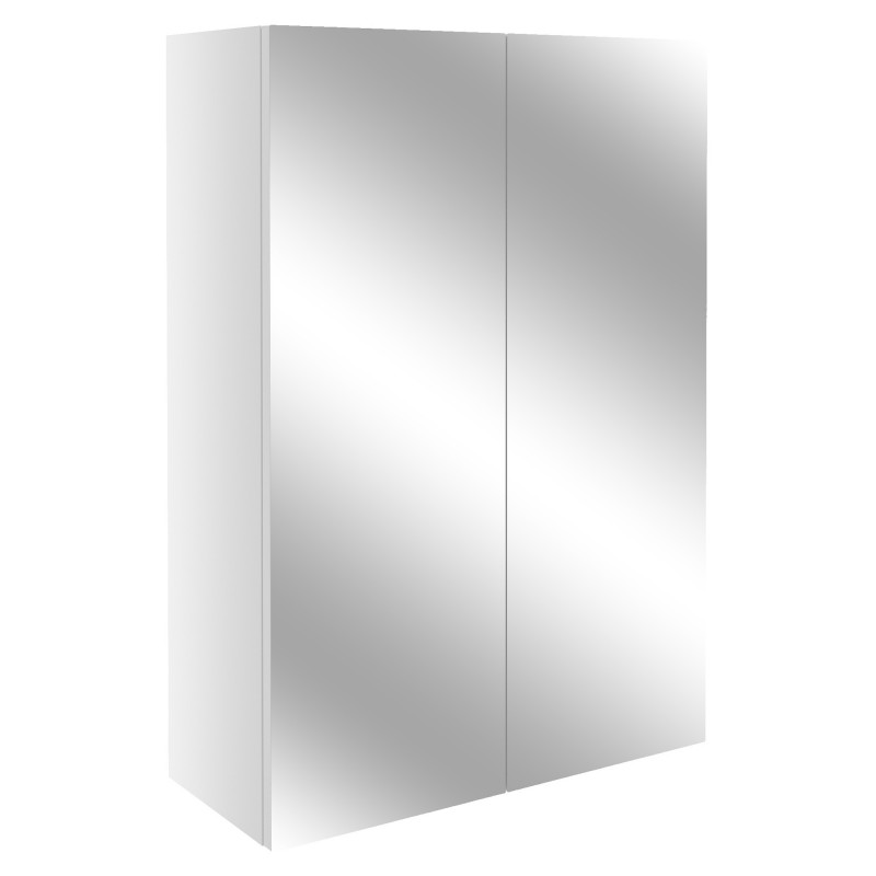 Tokyo 500mm(w) Mirrored Bathroom Cabinet - White Gloss