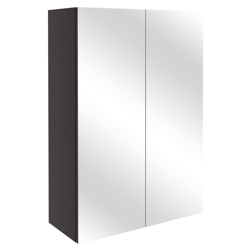 Tokyo 500mm(w) Mirrored Bathroom Cabinet - Matt Graphite Grey