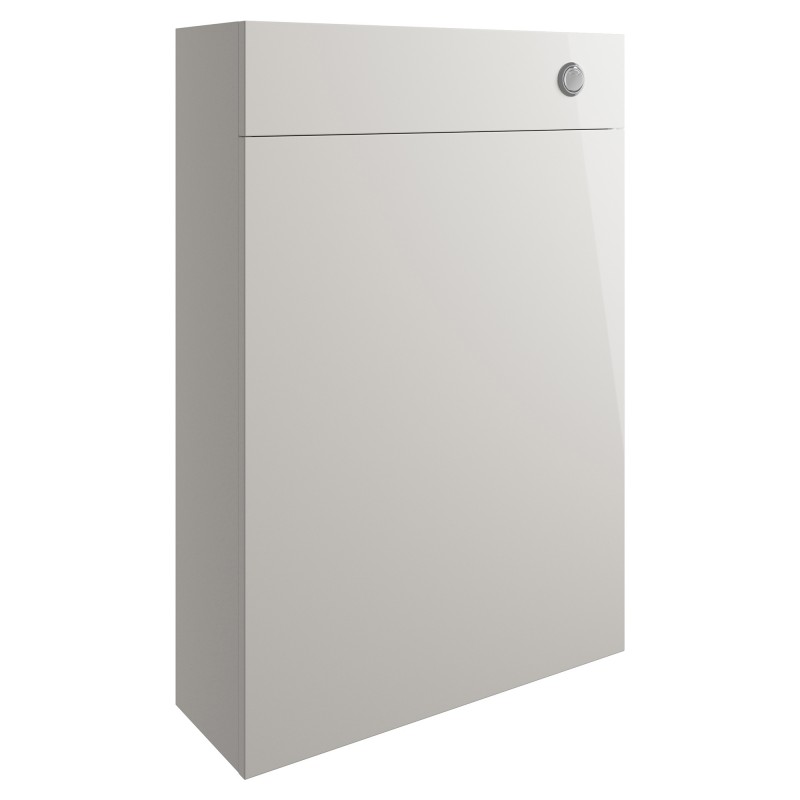 Nagoya 600mm(w) Slim WC Toilet Unit - Pearl Grey Gloss