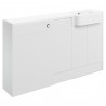 Nagoya 1542mm (W) x 900mm (H) x 421mm (D) Basin WC & 1 Door Unit Pack - White Gloss