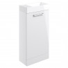 Naha 410mm(w) Floor Standing 1 Door Basin Unit With Basin - White Gloss