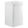 Kyoto 500mm(w) 2 Door Floor Standing Basin Unit - White Gloss