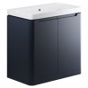 Kyoto 800mm(w) 2 Door Floor Standing Basin Unit - Matt Indigo