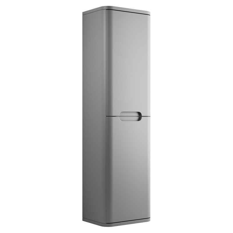 Kyoto 350mm(w) 2 Door Wall Hung Tall Unit - Matt Grey