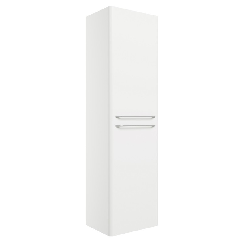 Osaka 454mm(w) Wall Hung 2 Door Tall Unit - White Gloss