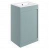 Nara 510mm(w) Floor Standing Unit Inc. Basin - Matt Sea Green