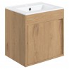 Nara 510mm(w) Wall Hung Unit Inc. Basin - Seville Oak