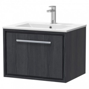 600mm Wall Hung Single Drawer Vanity with Basin - 1 Tap Hole