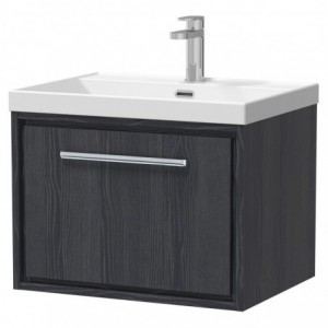 600mm Wall Hung Single Drawer Vanity with Basin - 1 Tap Hole