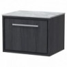 600mm Wall Hung Single Drawer Vanity with Marble Worktop