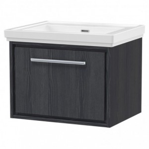 600mm Wall Hung Single Drawer Vanity with Basin - 0 Tap Hole