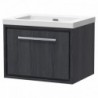 600mm Wall Hung Single Drawer Vanity with Basin - 0 Tap Hole