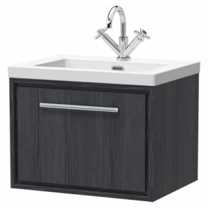 600mm Wall Hung Single Drawer Vanity with Basin - 1 Tap Hole