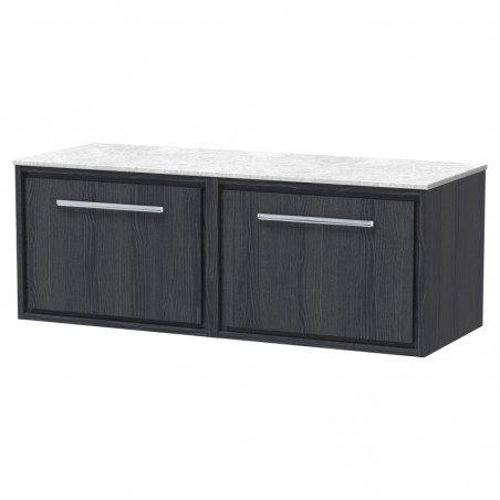 1200mm Wall Hung Single Drawer Vanity with Marble Worktop