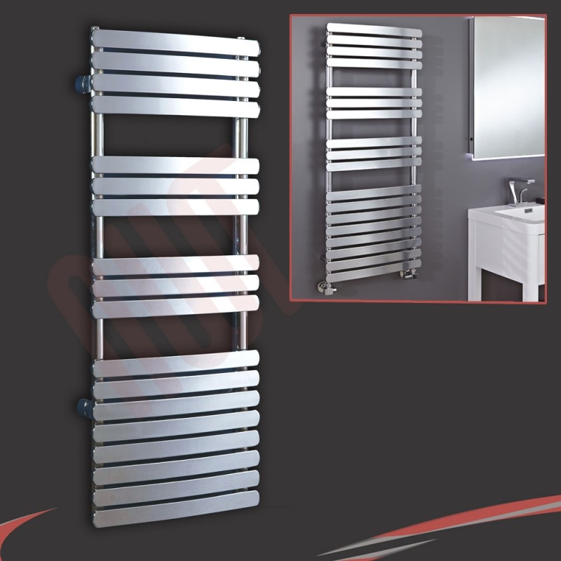 500mm w x 1200mm h Castell Chrome Heated Towel Rail