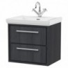 600mm Wall Hung 2-Drawer Vanity with Basin - 1 Tap Hole