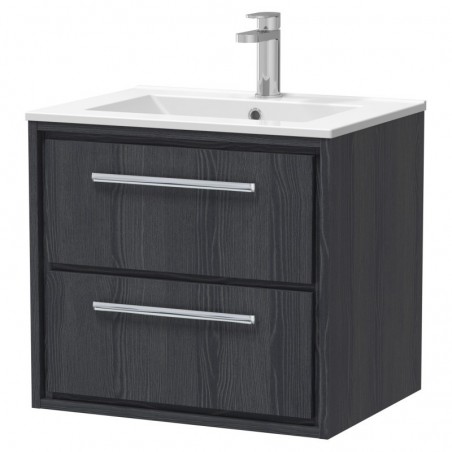 600mm Wall Hung 2-Drawer Vanity with Basin - 1 Tap Hole