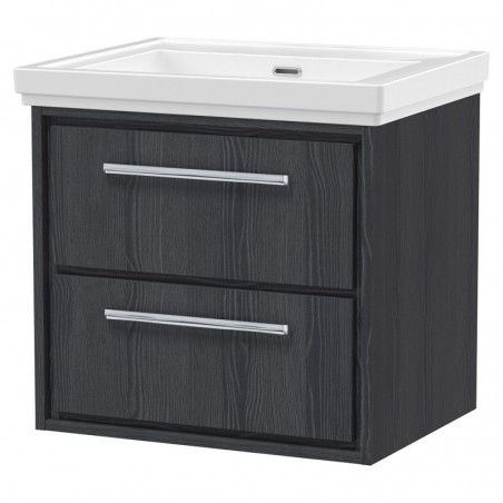 600mm Wall Hung 2-Drawer Vanity with Basin - 0 Tap Hole