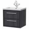 600mm Wall Hung 2-Drawer Vanity with Basin - 1 Tap Hole