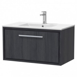 800mm Wall Hung Single Drawer Vanity with Basin - 1 Tap Hole