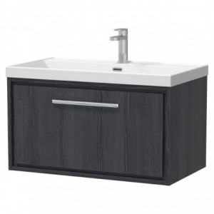 800mm Wall Hung Single Drawer Vanity with Basin - 1 Tap Hole