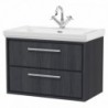 800mm Wall Hung 2-Drawer Vanity with Basin - 1 Tap Hole