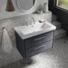 800mm Wall Hung 2-Drawer Vanity with Basin - 3 Tap Hole - Insitu