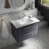 800mm Wall Hung 2-Drawer Vanity with Basin - 1 Tap Hole - Insitu