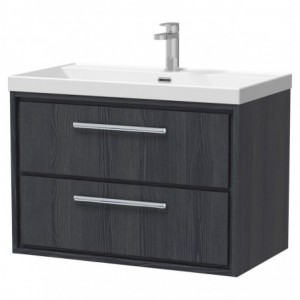 800mm Wall Hung 2-Drawer Vanity with Basin - 1 Tap Hole