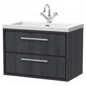 800mm Wall Hung 2-Drawer Vanity with Basin - 1 Tap Hole