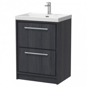 600mm Floor Standing 2-Drawer Vanity with Basin - 1 Tap Hole