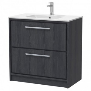 800mm Floor Standing 2-Drawer Vanity with Basin - 1 Tap Hole