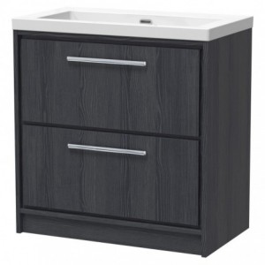 800mm Floor Standing 2-Drawer Vanity with Basin - 0 Tap Hole