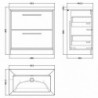 800mm Floor Standing 2-Drawer Vanity with Basin - 0 Tap Hole - Technical Drawing